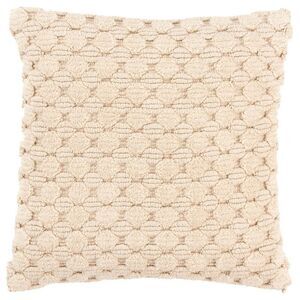 Rizzy Home - 20"x20" Oversize Solid Textured Square Throw Pillo Natural